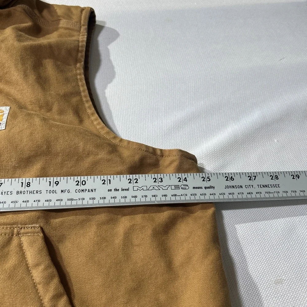 Carhartt Mock Neck Sherpa Lined Vest Mens Large BRN Loose Duck